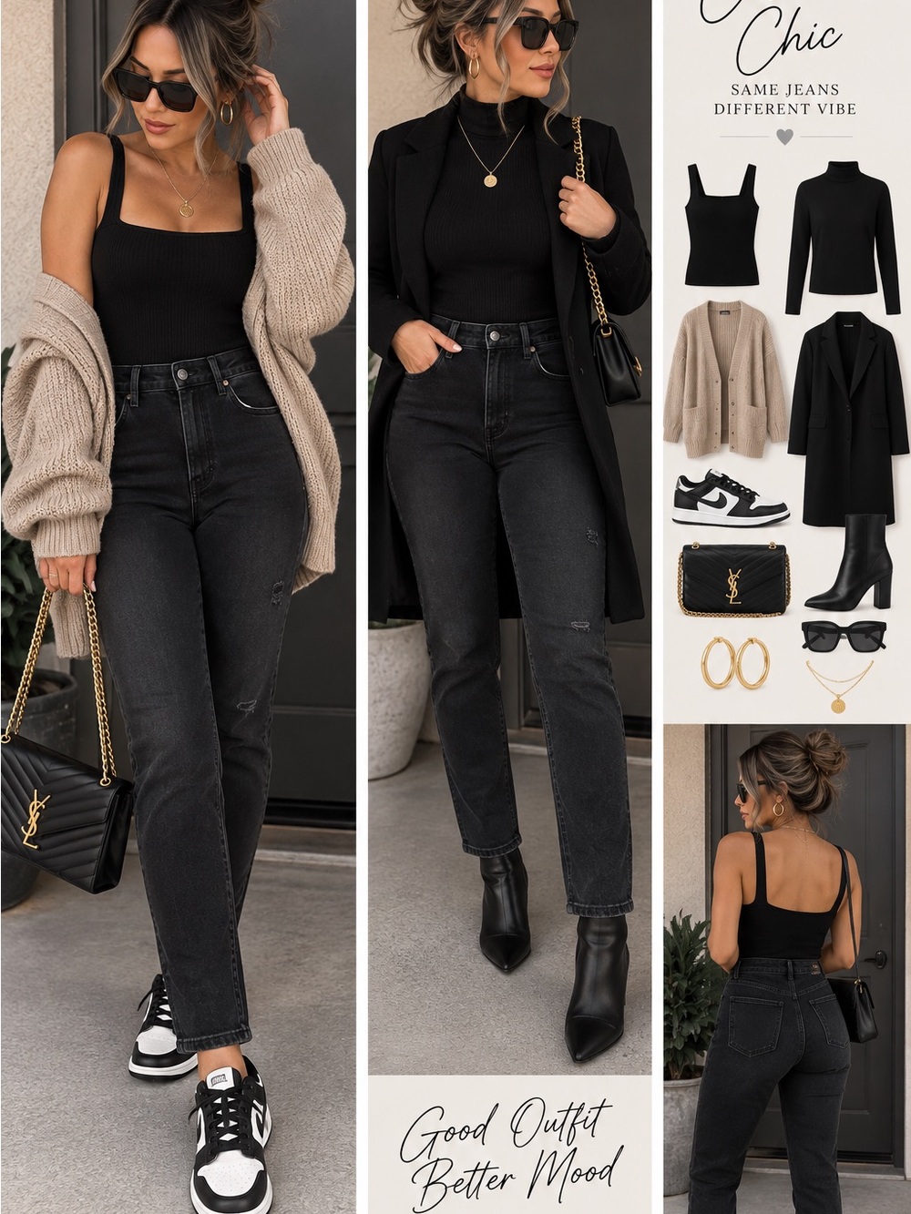 Express High-Rise Black Jeans — Washed Black